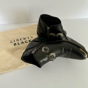 Liberty Black Ankle Boots, Booties Black Leather